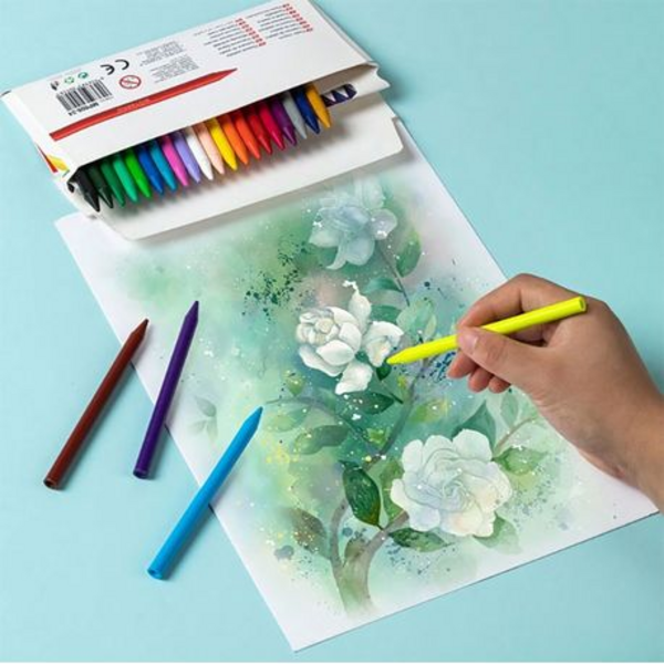Motarro 24 Colors Plastic Crayon Set - For Drawing & Art