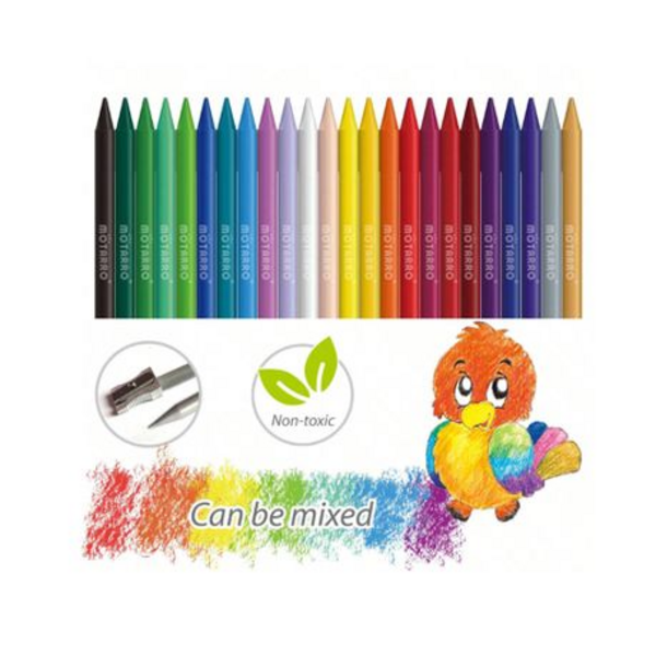 Motarro 24 Colors Plastic Crayon Set - For Drawing & Art