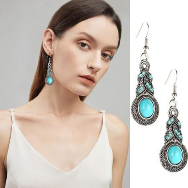 Bohemian Vintage Pendant Earrings, Women's Stylish Ethnic-inspired Earrings