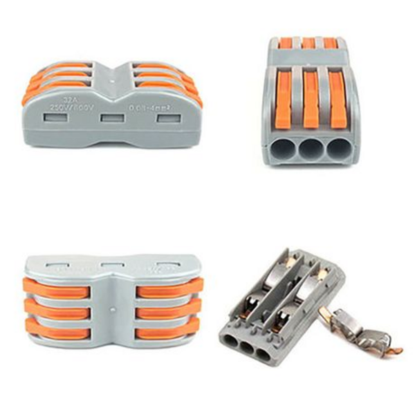 20-Piece 3Pin Wire Docking Quick Lever Connectors