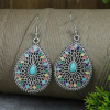 Bohemian Vintage Pendant Earrings, Women's Stylish Ethnic-inspired Earrings