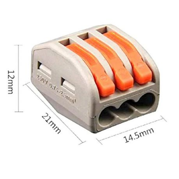 bc5e8024-e082-4062-808c-f4f506289259.png Universal wire Quick Lever Spring Electrical Connectors 3 pin - 30 pieces