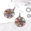 Bohemian Ladies Colorful Earrings/Round Women's Alloy Earrings /Boho