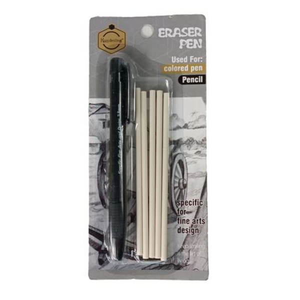 Eraser Clutch Pen: Precision Erasing with 5 eraser fills