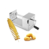 10b854b6-7b49-4abb-8fce-374e42b03b8a.png Stainless Steel Tornado Potato Spiral Cutter - Manual Crank Slicer