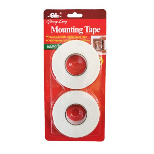 a302f999-7598-459c-ab24-25fccbe7688d.png GL Heavy Duty Double-sided Tape Mounting Tape - Pack of 2