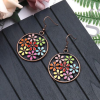 Bohemian Ladies Colorful Earrings/Round Women's Alloy Earrings /Boho