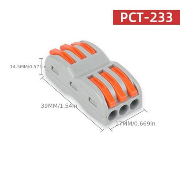20-Piece 3Pin Wire Docking Quick Lever Connectors