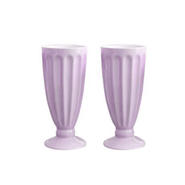 Fine Porcelain Ice-Cream & Milkshake Cups - Set Of 2