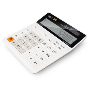 4bffc3fc-bc14-4cfd-9e8f-9255859c6ab3.png Deli Desktop Smart 12 Digits Tax Calculator M01010 - White