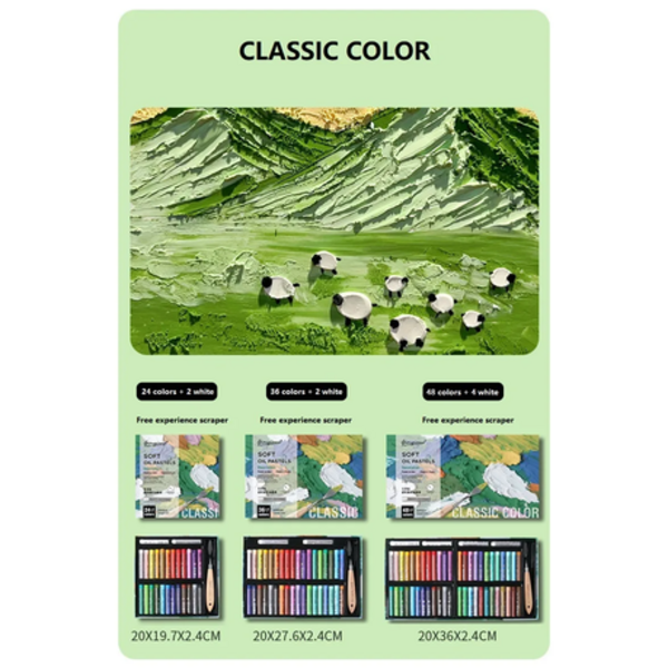 Giorgione Heavy Color Oil Paint Stick Super Soft Crayon Scraper Set