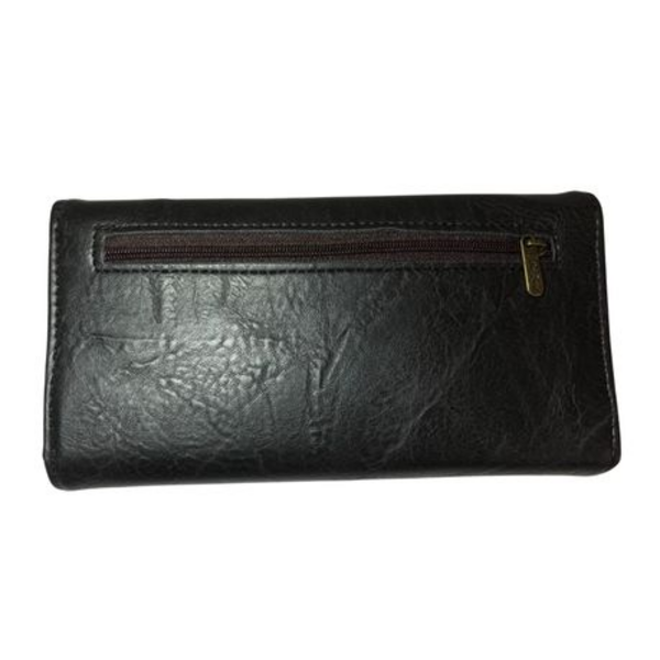 Cotton Road 2 Sections Floral Embroidered Wallet