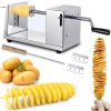 85bc31c1-44eb-44dd-ba24-b3a6ff83eba6.png Stainless Steel Tornado Potato Spiral Cutter - Manual Crank Slicer
